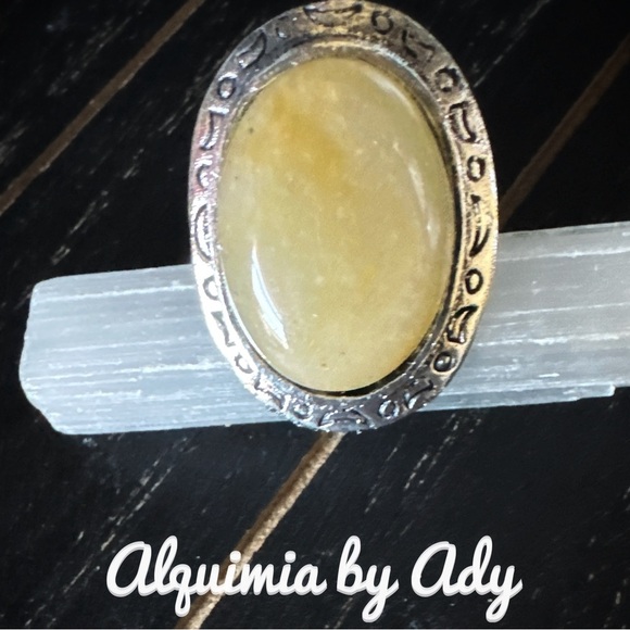 Alquimia Silver and Yellow Ring citrine adjustable cuff - Picture 1 of 1